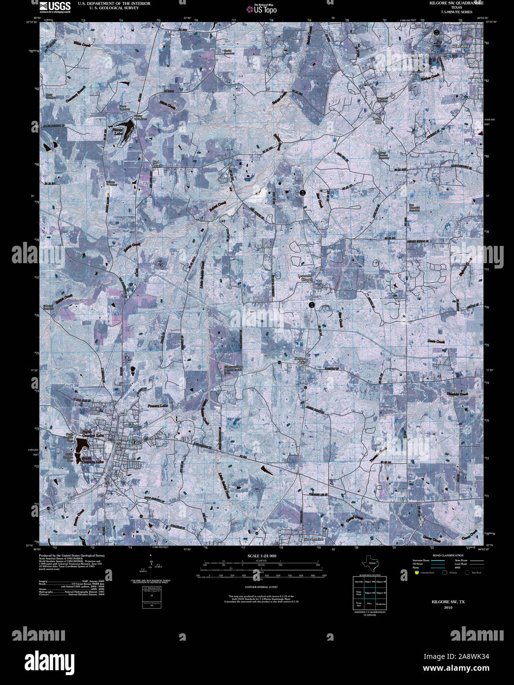 Map of kilgore hires stock photography and images Alamy