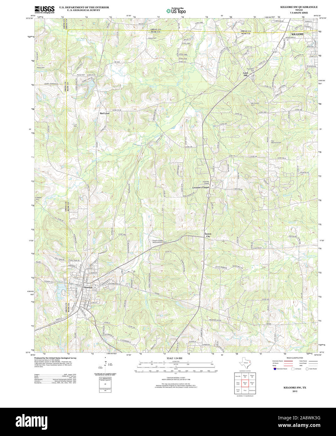 Map of kilgore Cut Out Stock Images & Pictures - Alamy
