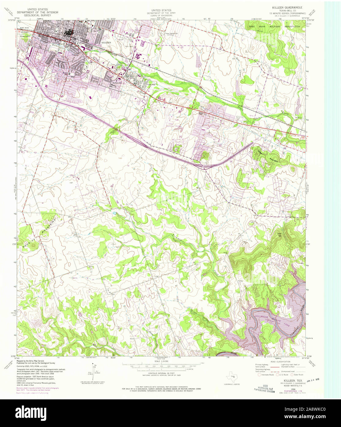 Killeen map hires stock photography and images Alamy