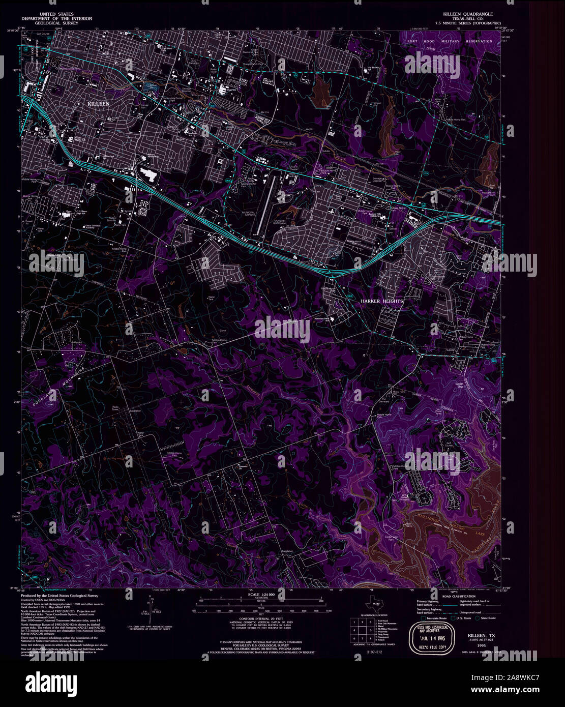 Killeen map hires stock photography and images Alamy