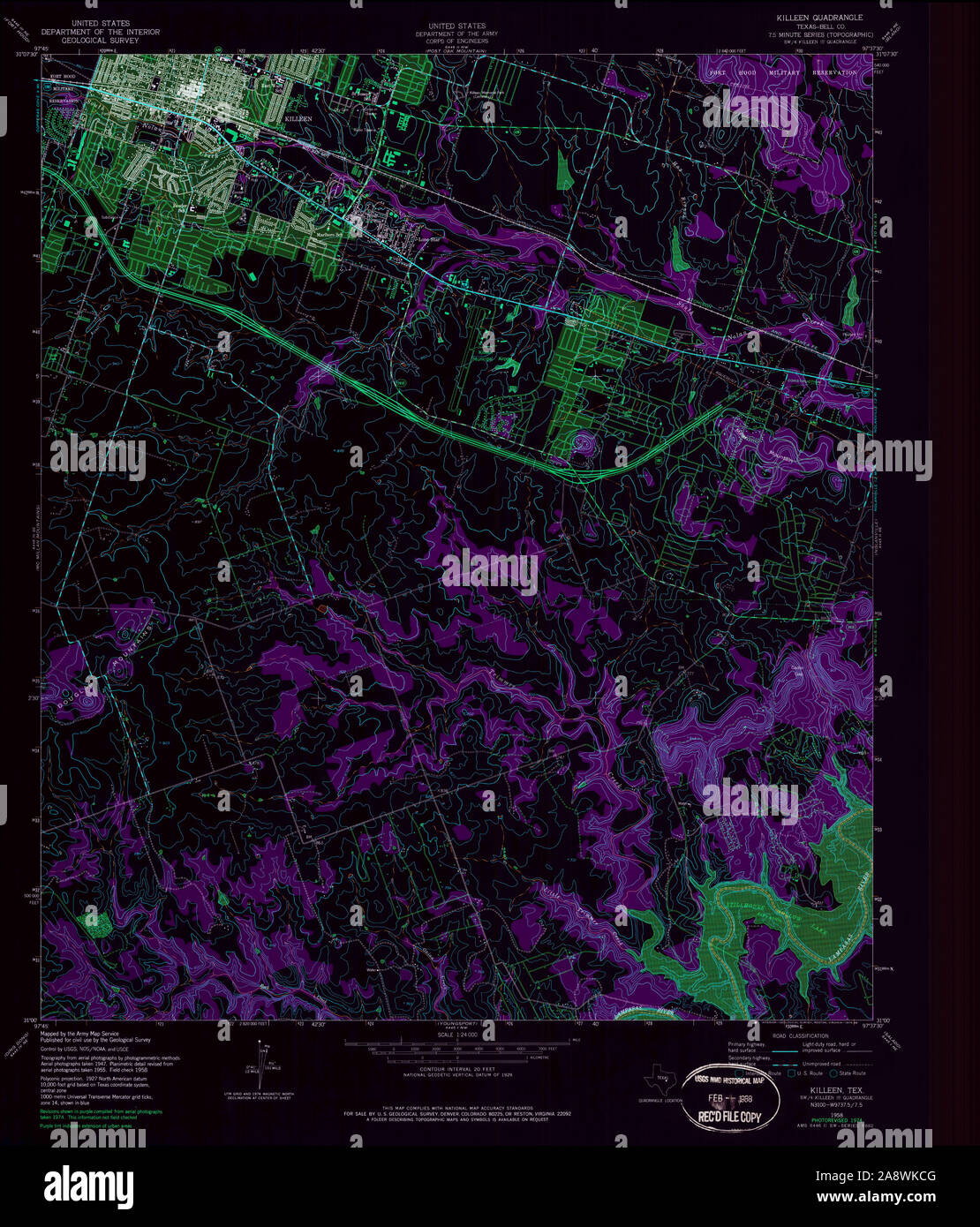 Killeen map hires stock photography and images Alamy