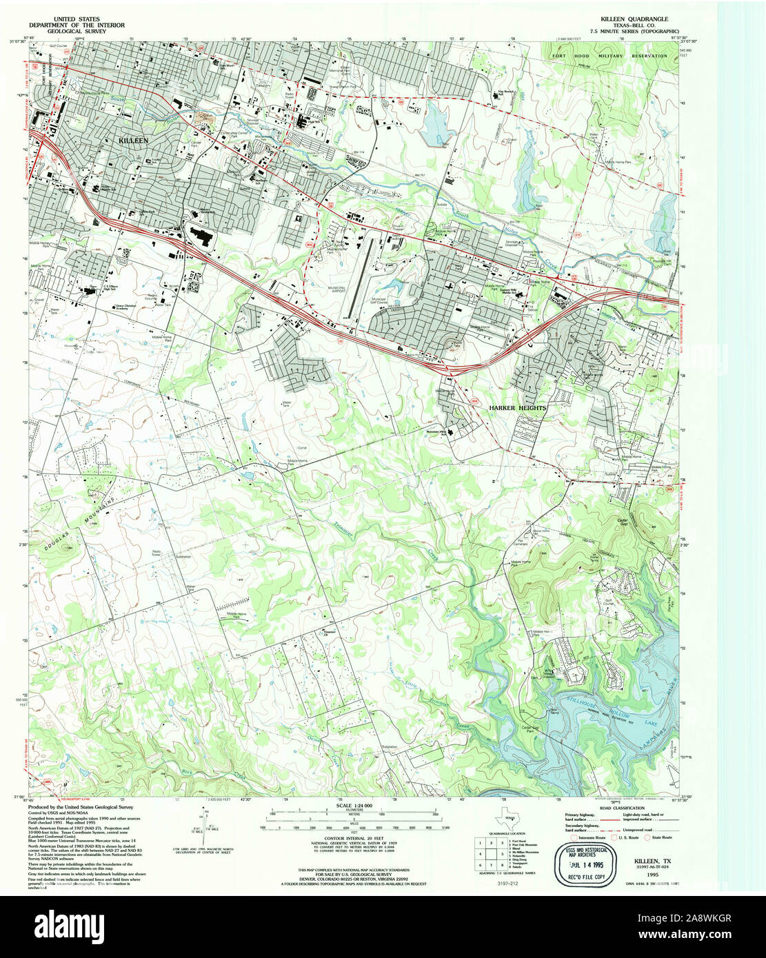Map of killeen texas hires stock photography and images Alamy