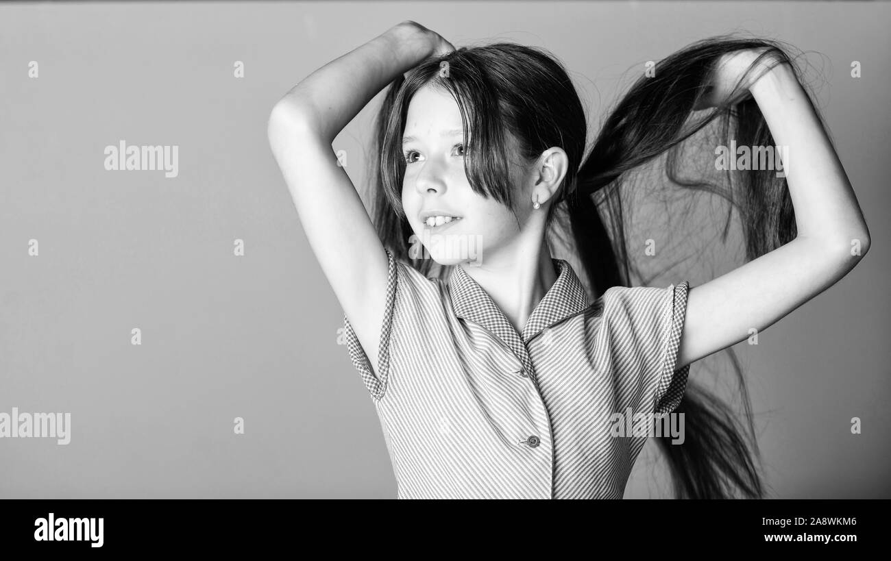 Happy Childrens Day Pure Beauty Girl Long Healthy Shiny Hair