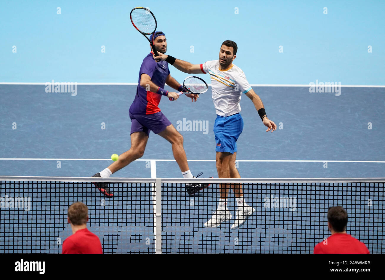 Netherlands' Jean-Julien Rojer and Romania's Horia Tecau on day two of the  Nitto ATP Finals at The O2 Arena, London Stock Photo - Alamy