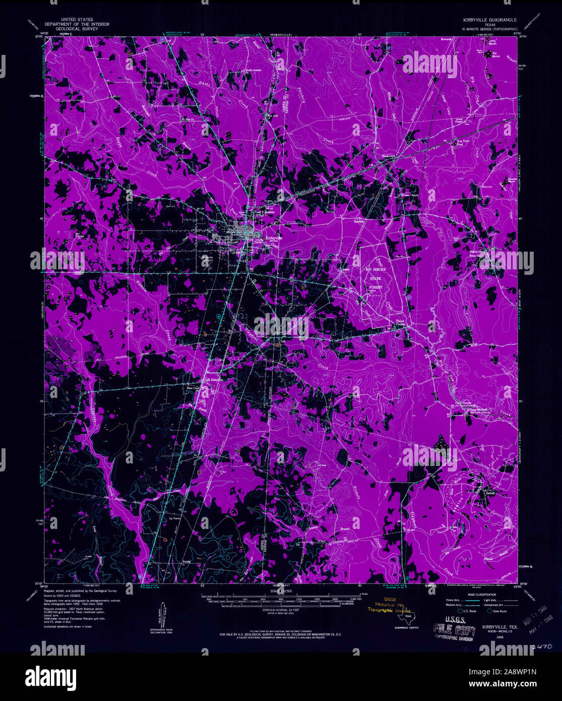 Kirbyville texas map hires stock photography and images Alamy