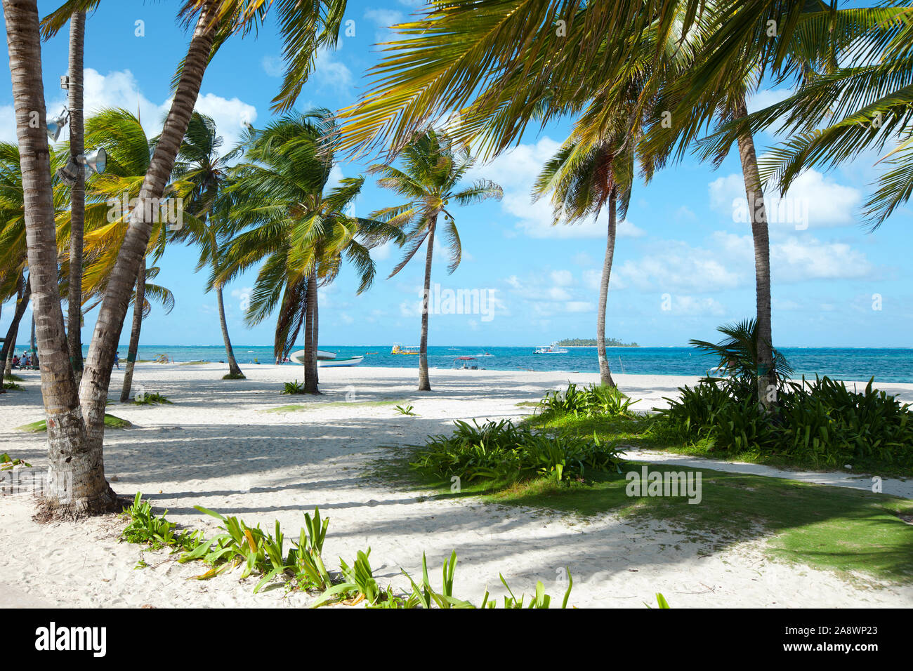 Main beach at San Andres Island, Colombia, South America Stock Photo