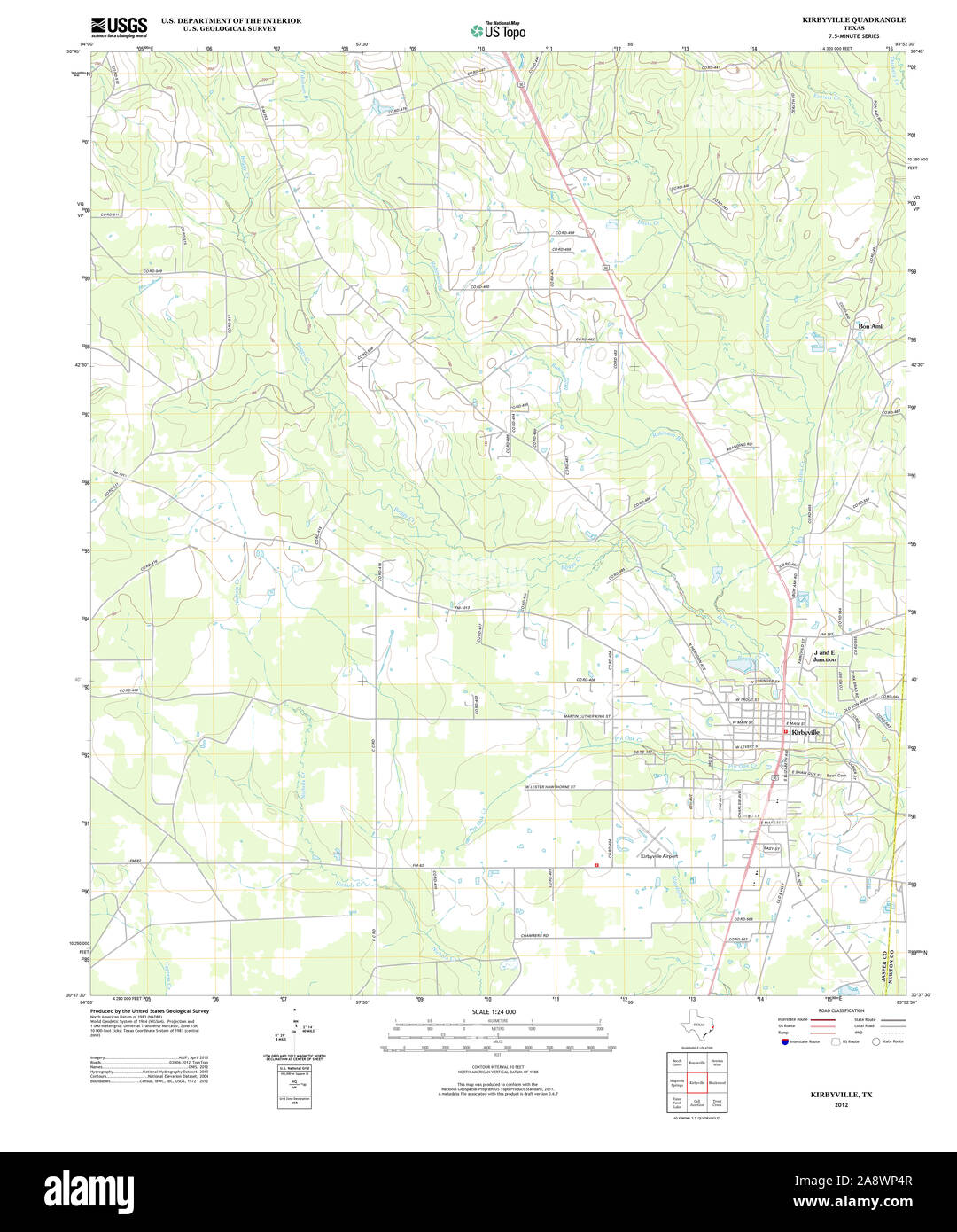 Kirbyville texas map Cut Out Stock Images & Pictures Alamy