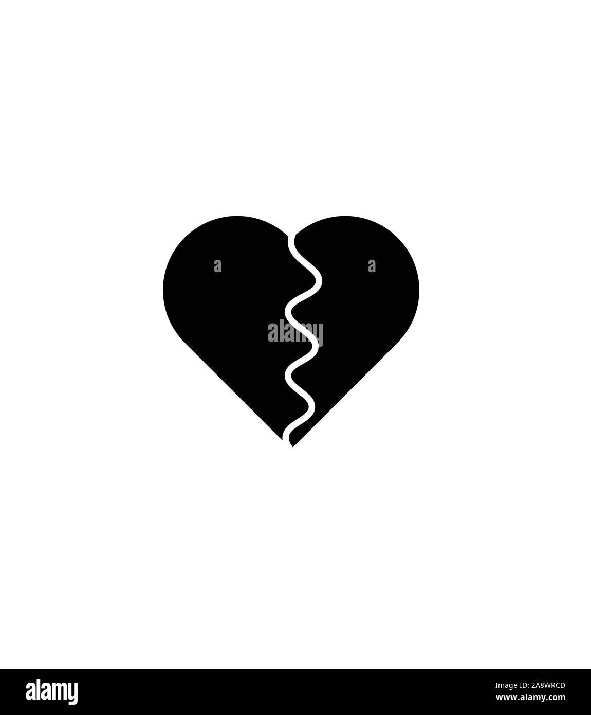 broken heart silhouette shape icon Stock Vector Image & Art - Alamy