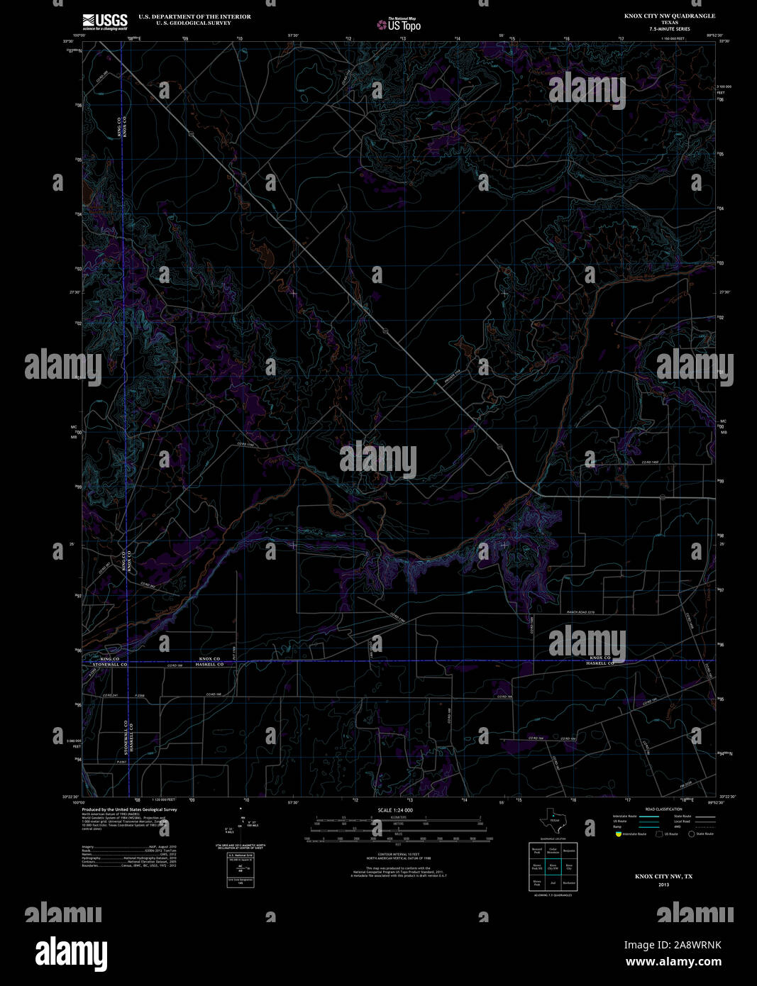 Knox city texas map hires stock photography and images Alamy