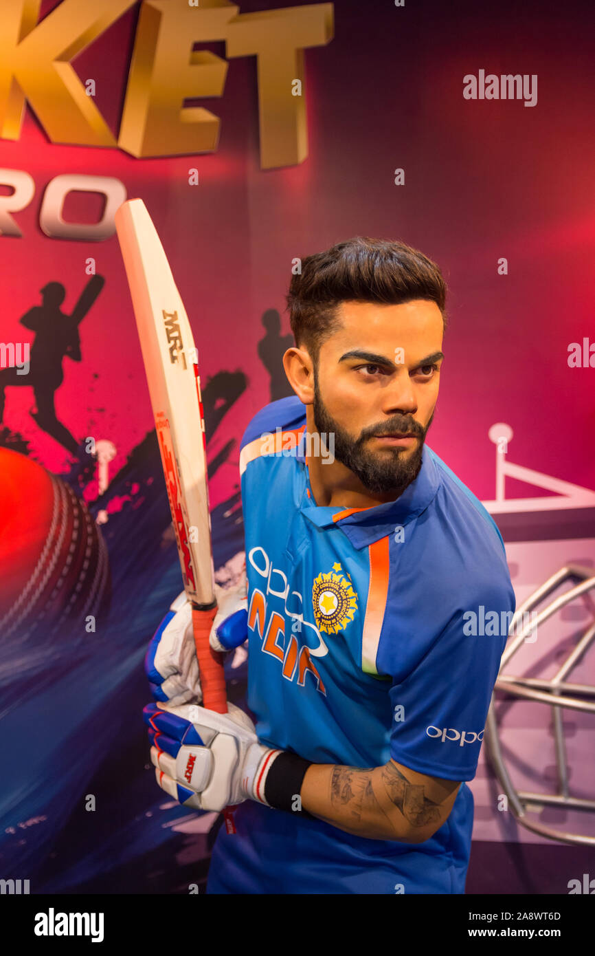 Bangkok,Thailand November 1,2019 Virat Kohli wax figure display at