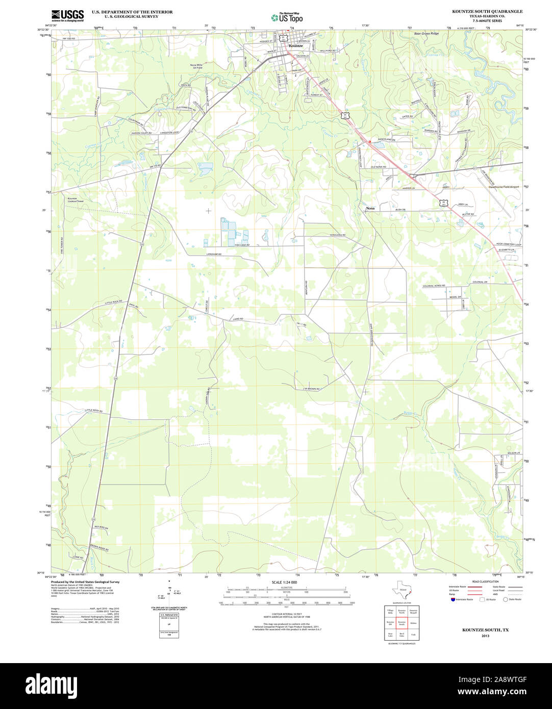 Kountze texas map hires stock photography and images Alamy