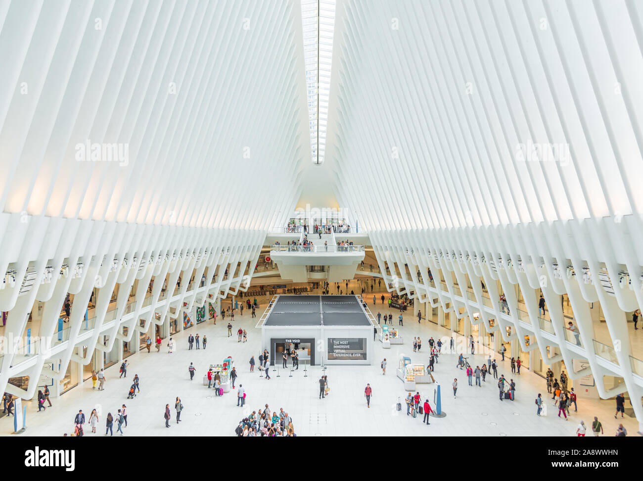 Manhattan, New York Oculus Inside of World Trade Center Transportation Hub New York Stock Photo