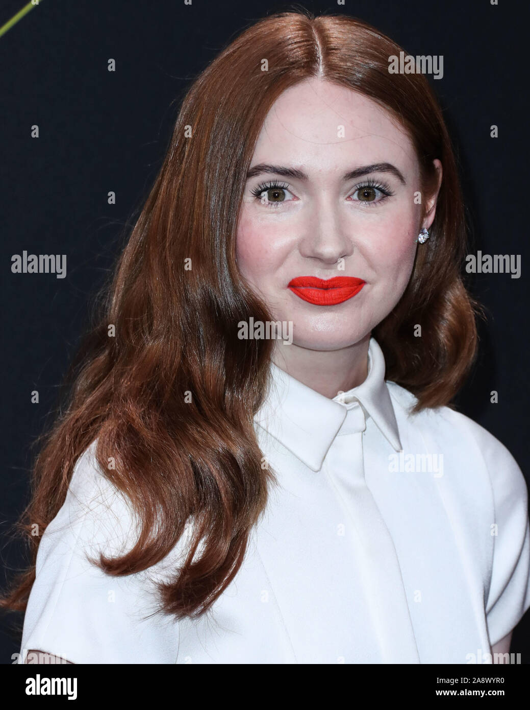 Actress Karen Gillan wearing Viktor & Rolf arrives at the 2019 E