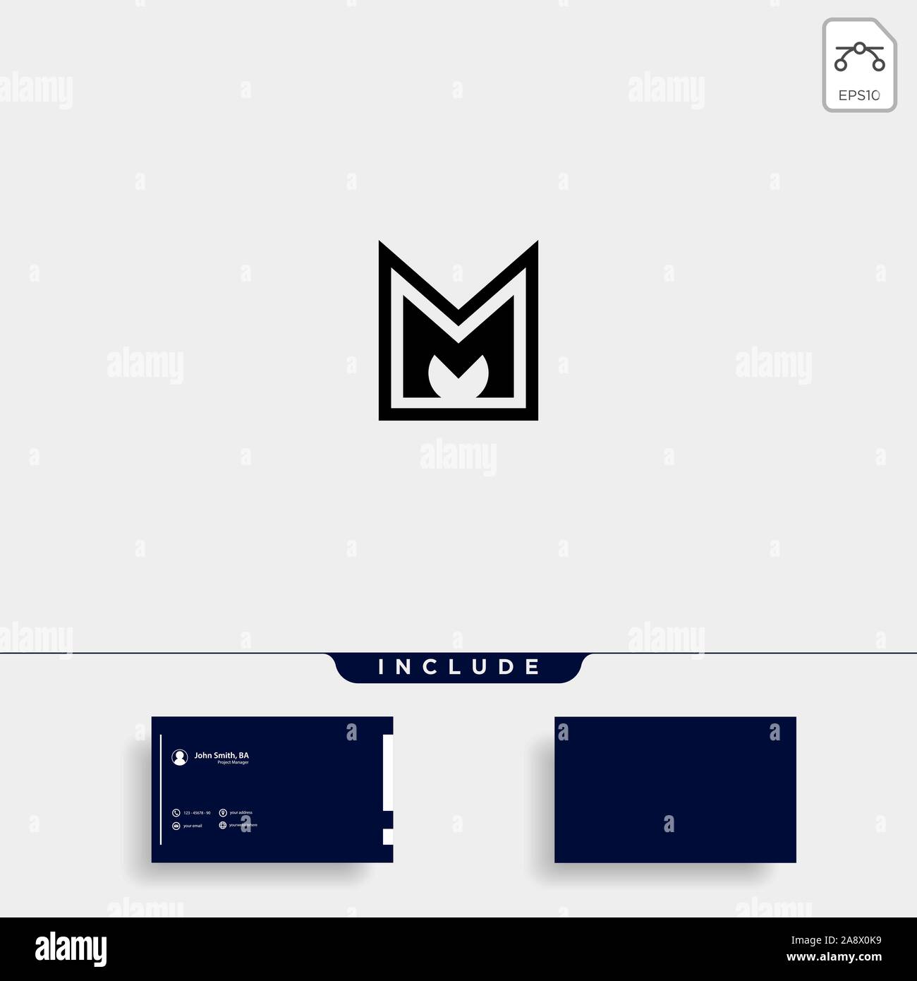 Letter M MM Monogram Logo Design Minimal Graphic by vectoryzen