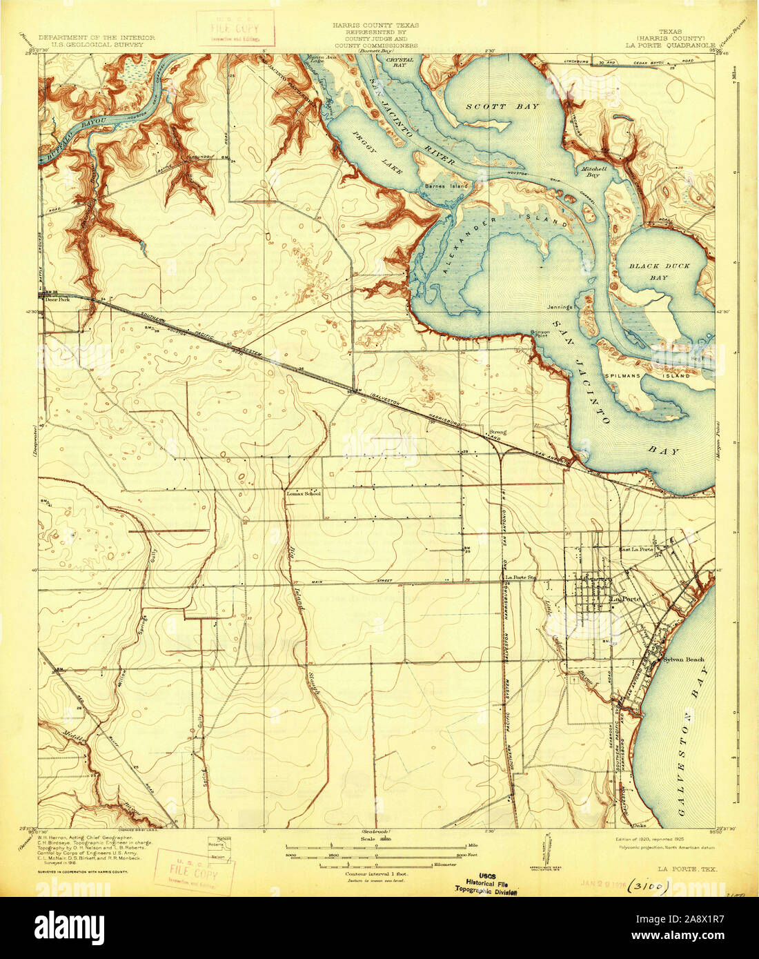 La porte map hi res stock photography - Usgs Topo Map Texas Tx La Porte 128327 1920 31680 Restoration 2A8X1R7