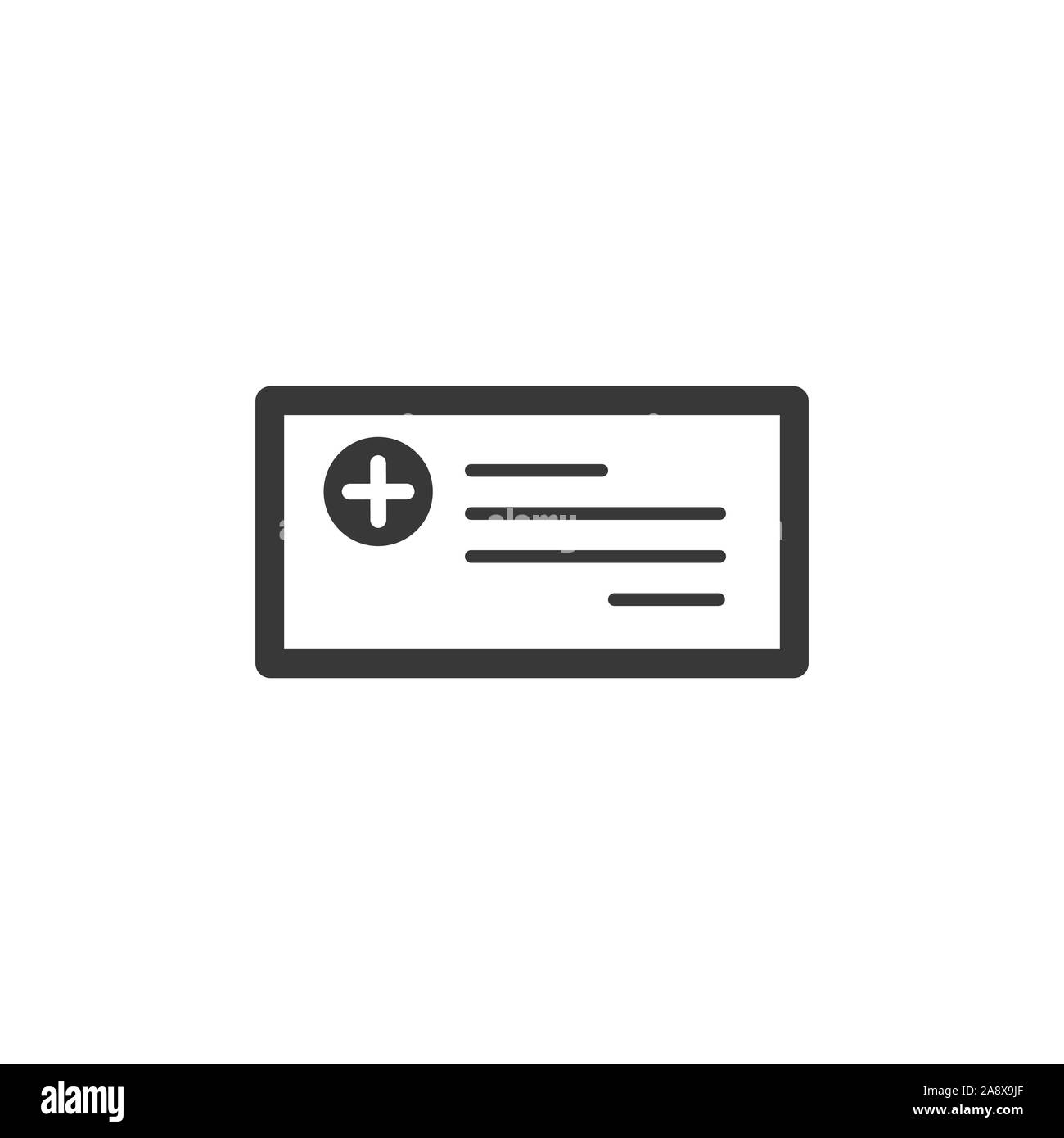 Prescription icon. Isolated image. Flat pharmacy and medicine vector illustration Stock Vector