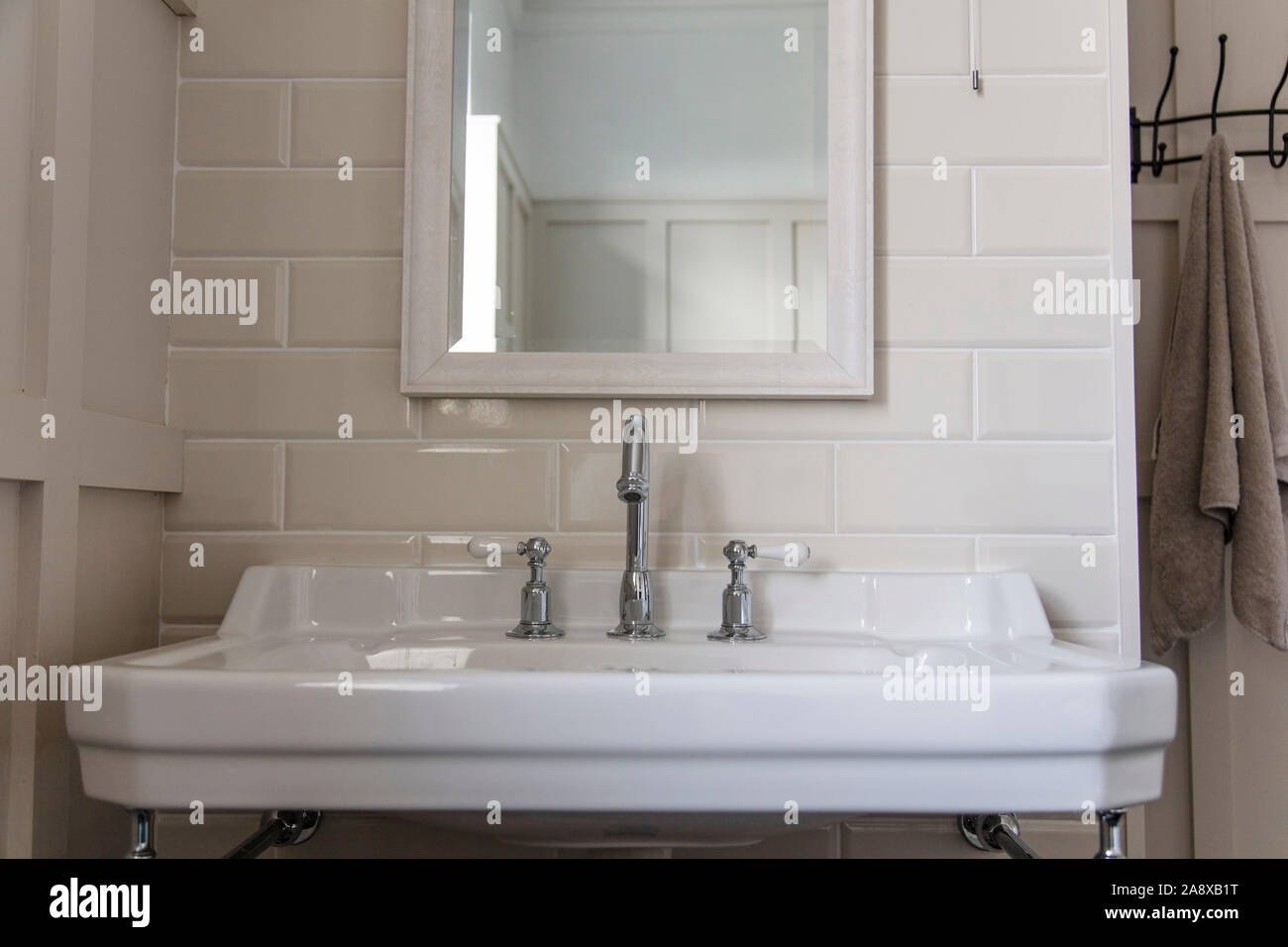 Bathroom sink vintage style interior design Stock Photo - Alamy