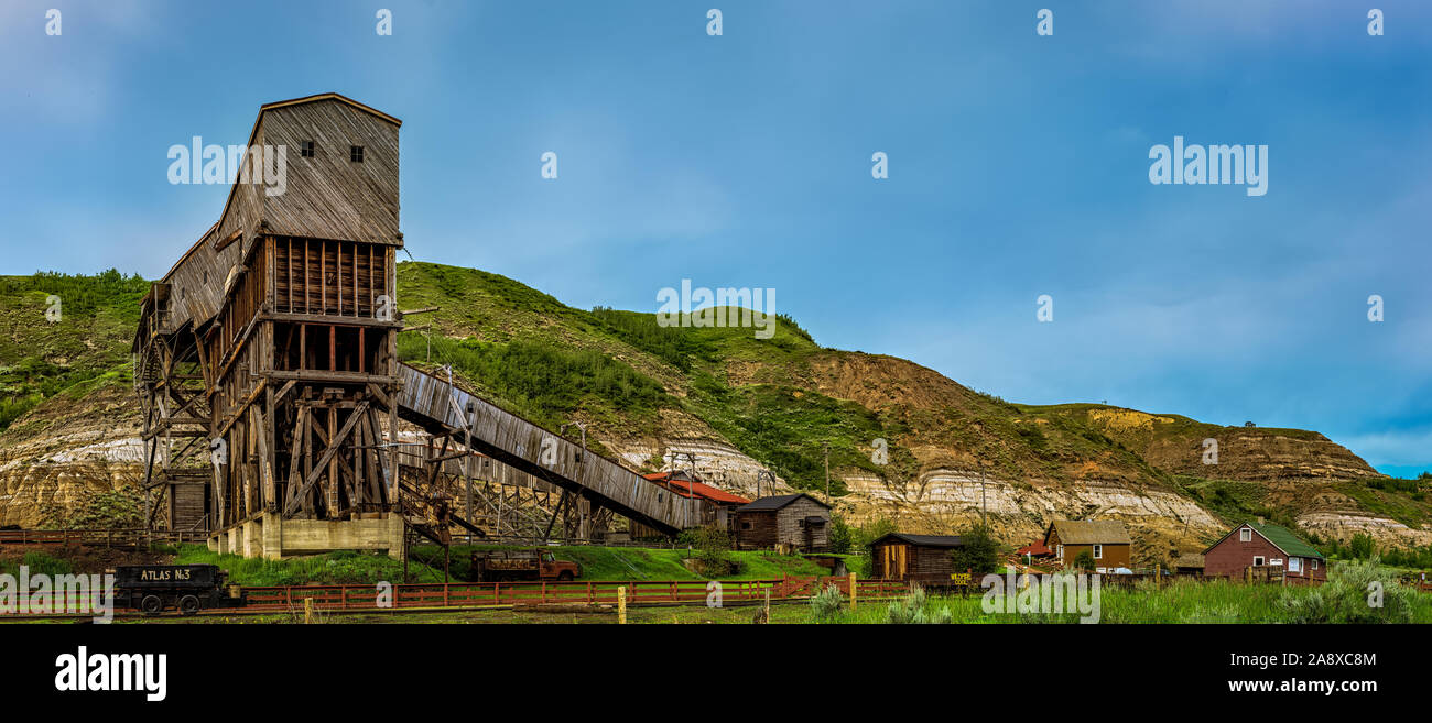 Abandon Coal Mine Drumheller, Alberta, Canada Stock Photo