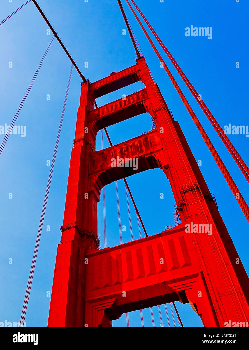 View of Golden Gate Bridge in San Francisco on a sunny day Stock Photo ...