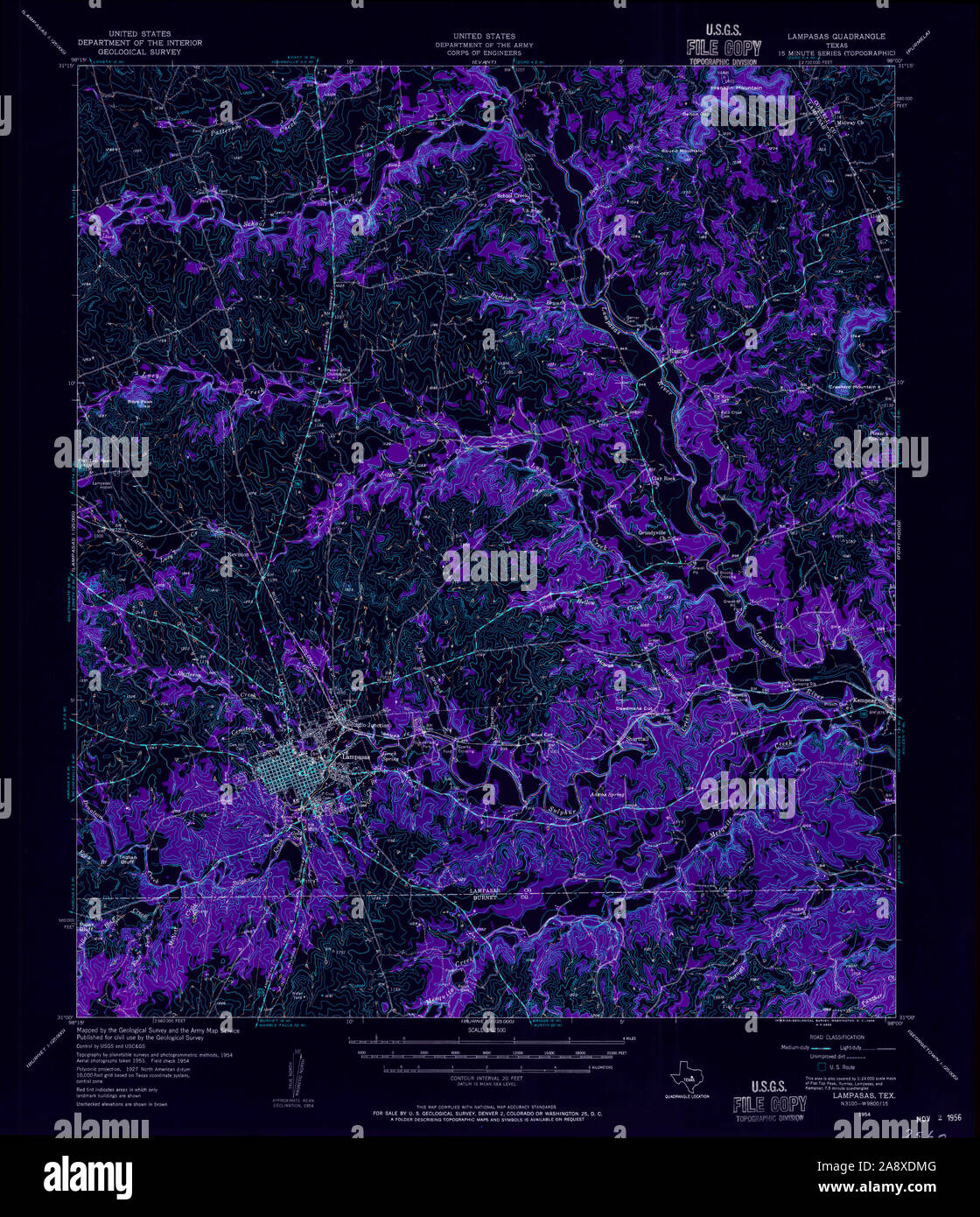 Map of lampasas texas hires stock photography and images Alamy