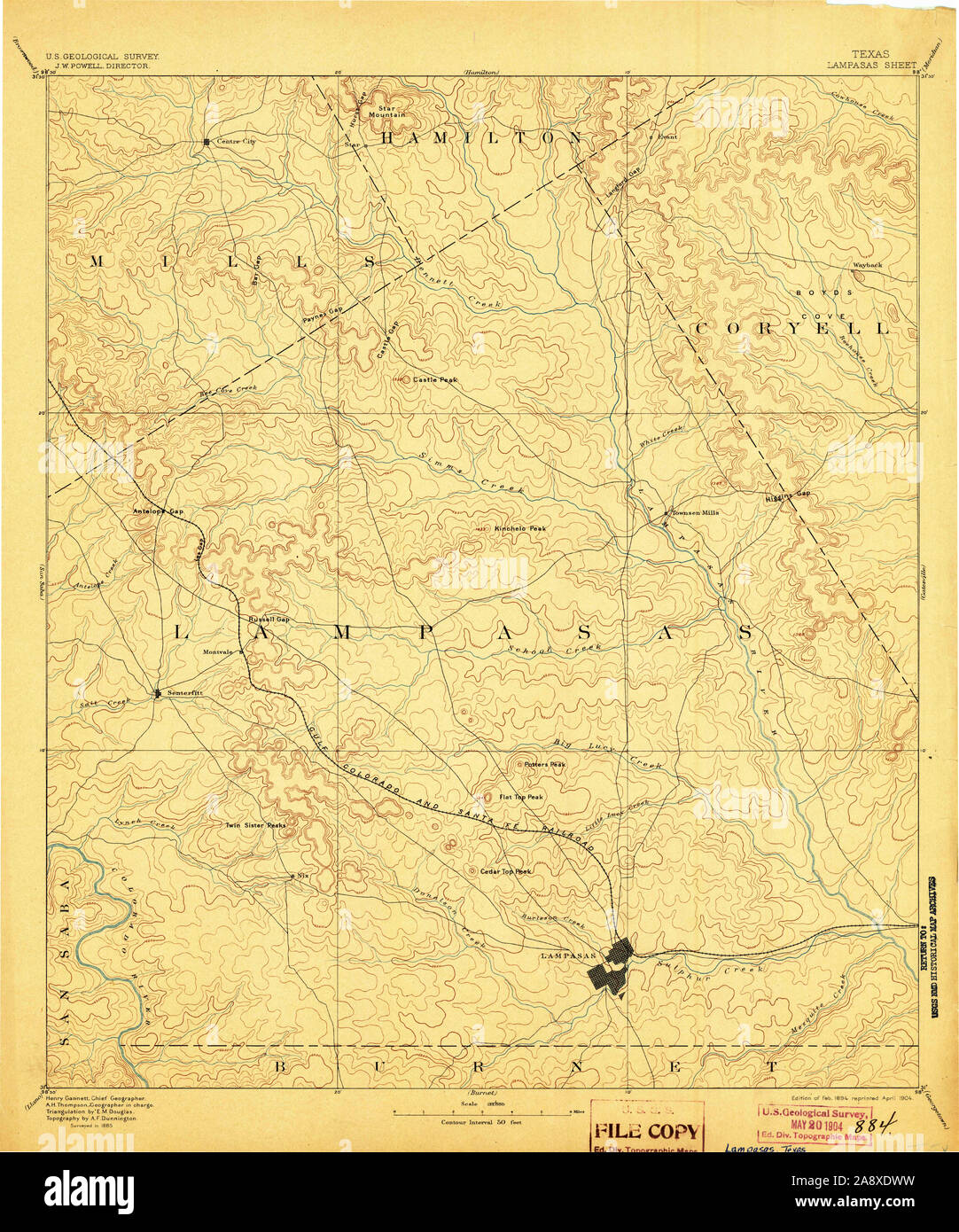 Map of lampasas hires stock photography and images Alamy