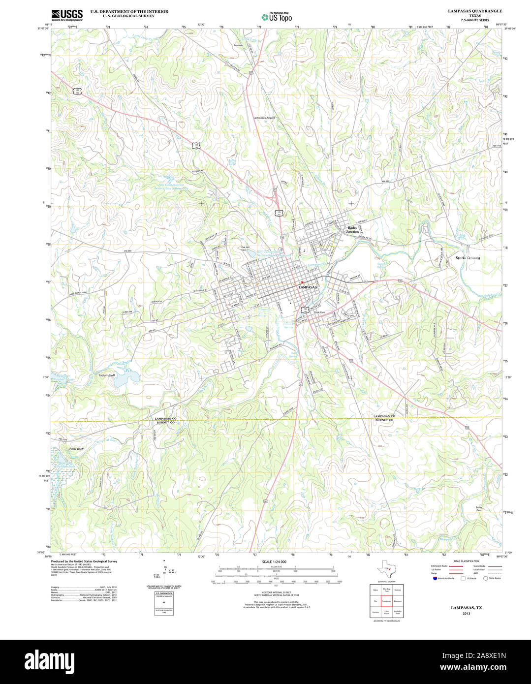 Map of lampasas hires stock photography and images Alamy