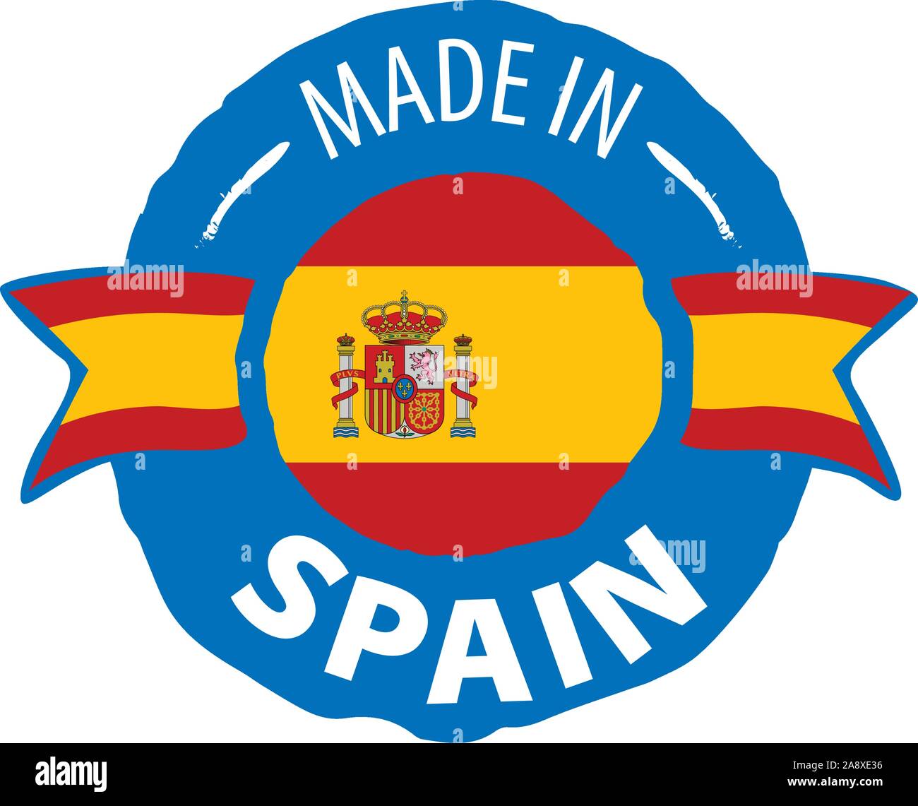 spain flag, vector illustration on a white background Stock Vector ...