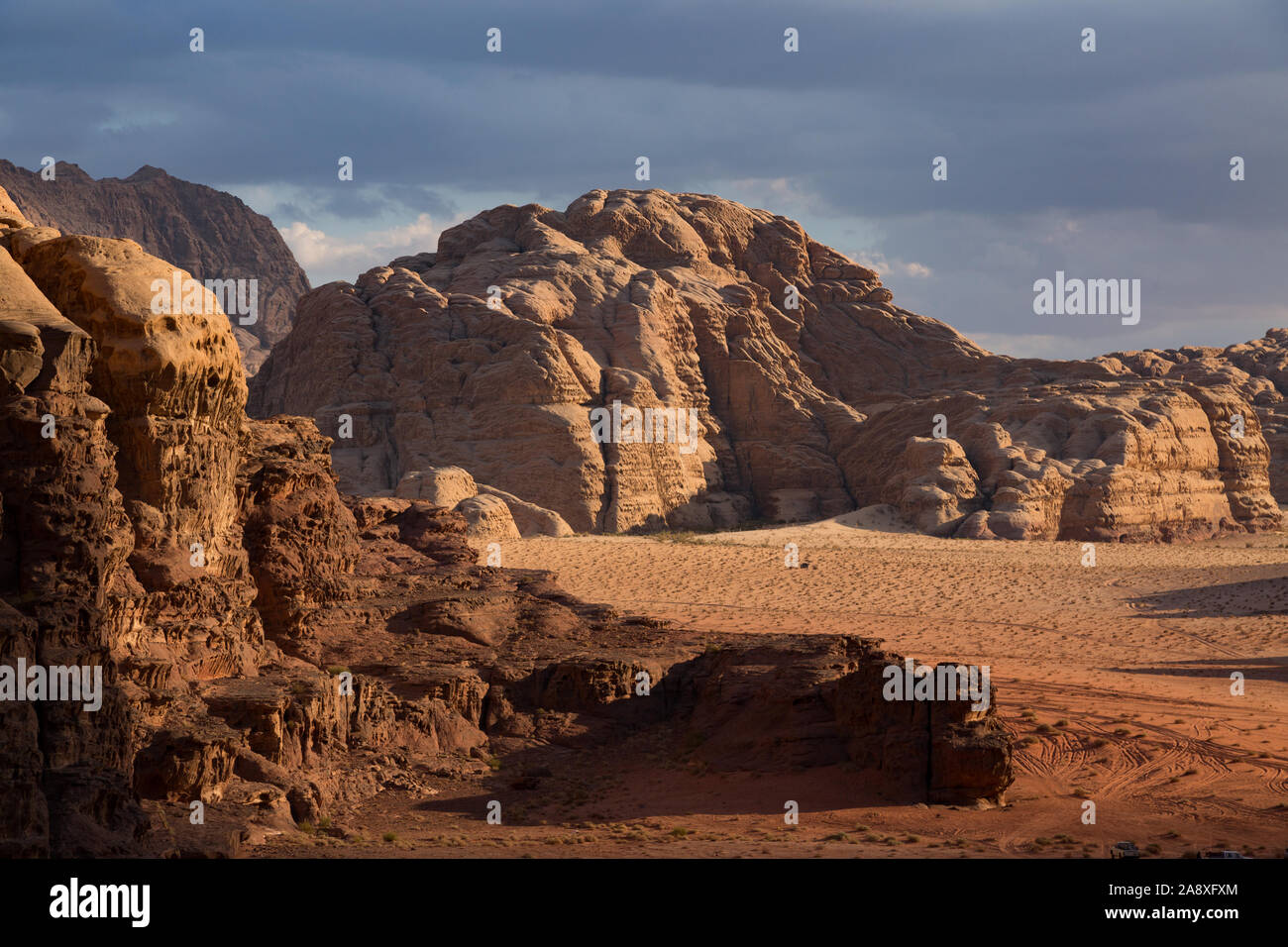 Wadi Rum Desert in Jordan Stock Photo