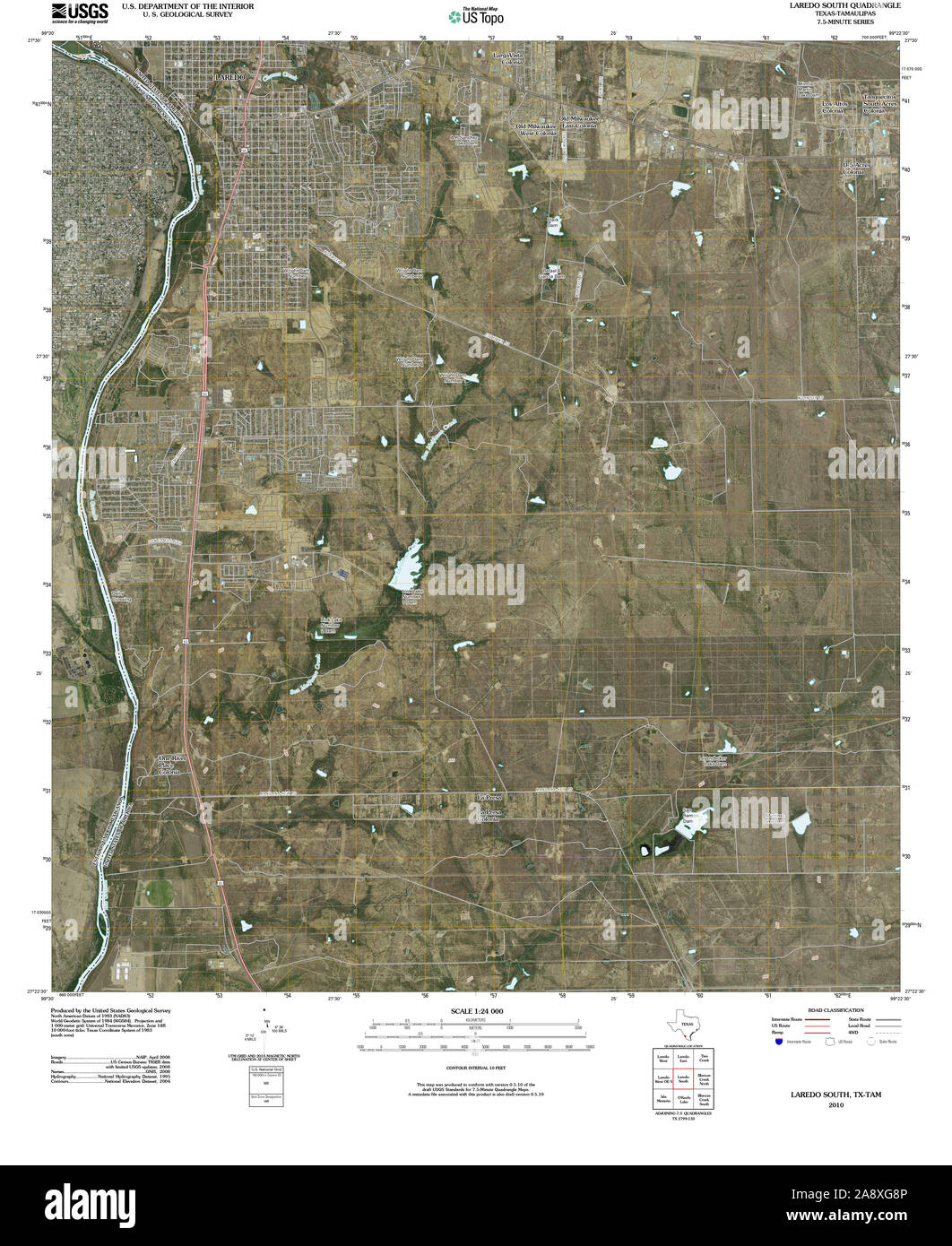 Map of laredo texas hi res stock - Usgs Topo Map Texas Tx Laredo South 20100524 Tm Restoration 2A8XG8P