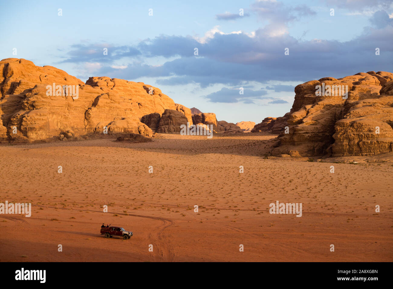 Wadi Rum Desert in Jordan Stock Photo