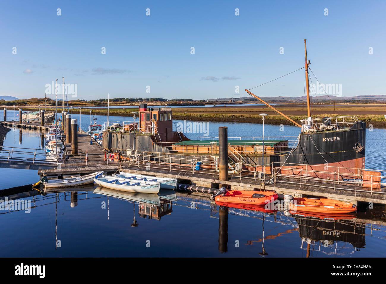 Irvine harbour, on the Firth of Clyde and River Irvine Ayrshire