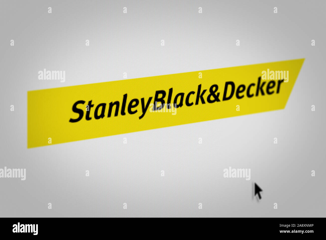 https://c8.alamy.com/comp/2A8XNMP/logo-of-the-public-company-stanley-black-decker-displayed-on-a-computer-screen-in-close-up-credit-pixduce-2A8XNMP.jpg