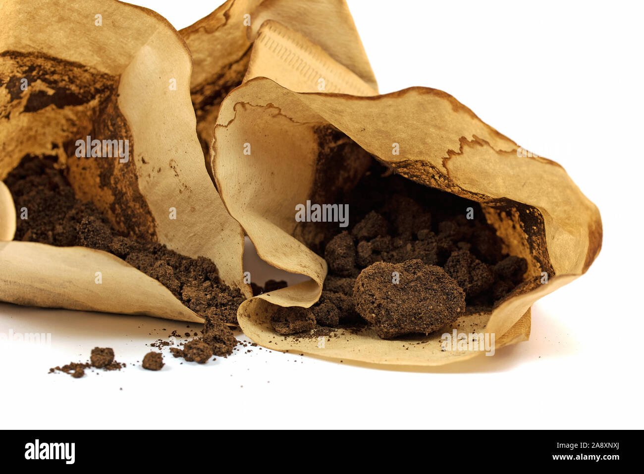 Coffee grounds and paper filter for the biowaste Stock Photo Alamy