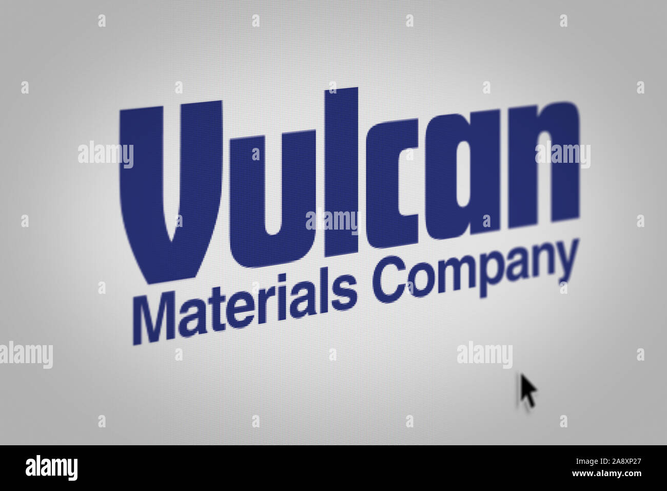 Logo of the public company Vulcan Materials displayed on a computer
