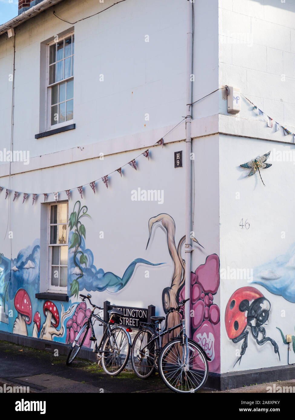 Painted House on Wellington Street, Jericho, Oxford, Oxfordshire