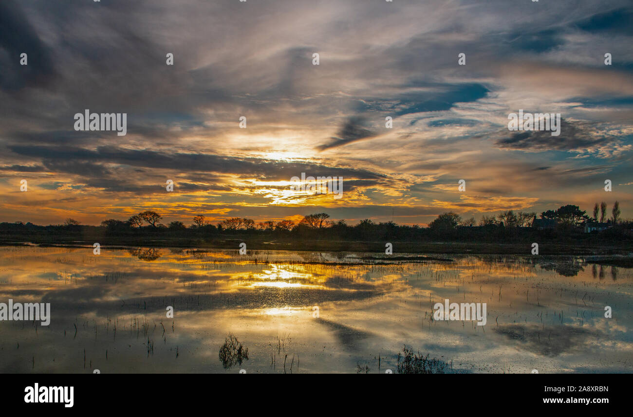 Birdham Pool Sunset Stock Photo - Alamy