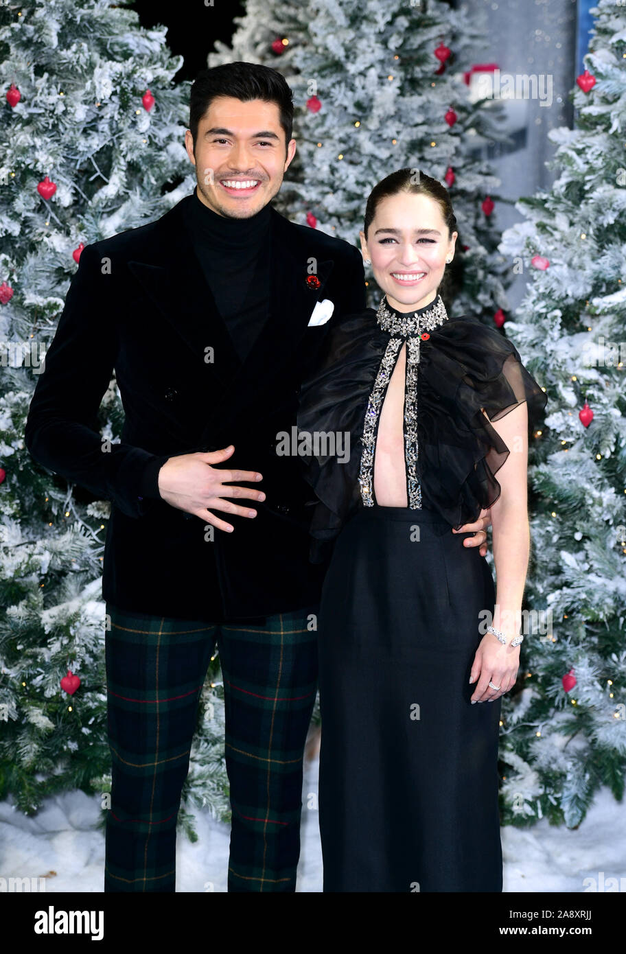 Henry Golding and Emilia Clarke attending the Last Christmas premiere