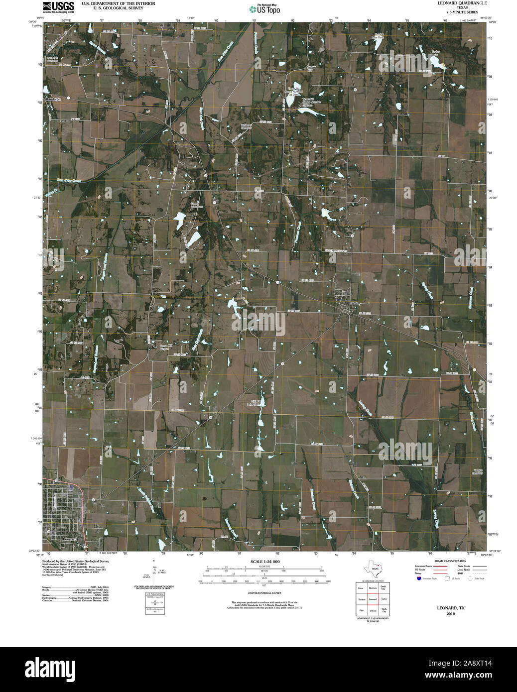 Leonard texas map hires stock photography and images Alamy