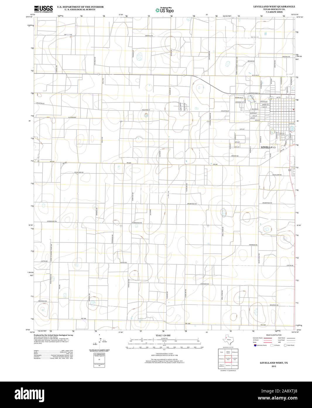 Map of levelland texas hires stock photography and images Alamy