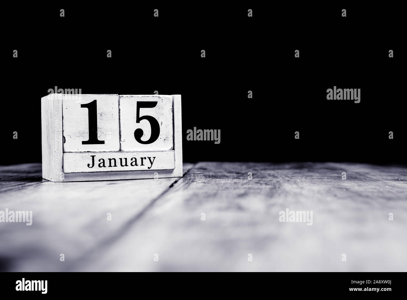 January 15th, 15 January, Fifteenth of January, calendar month date or anniversary or birthday