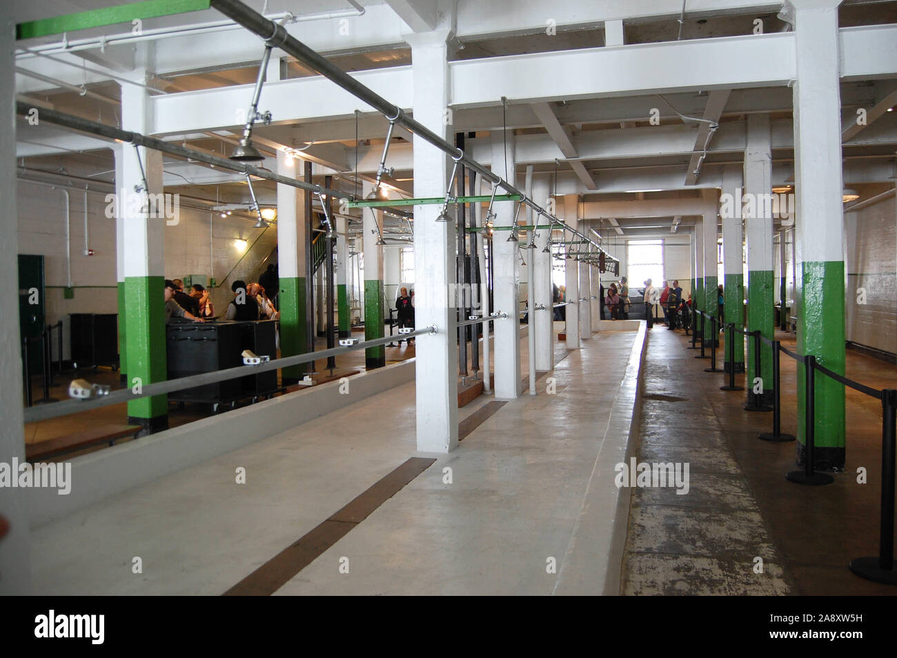 prison Showers in Alcatraz San Francisco California USA clean washing