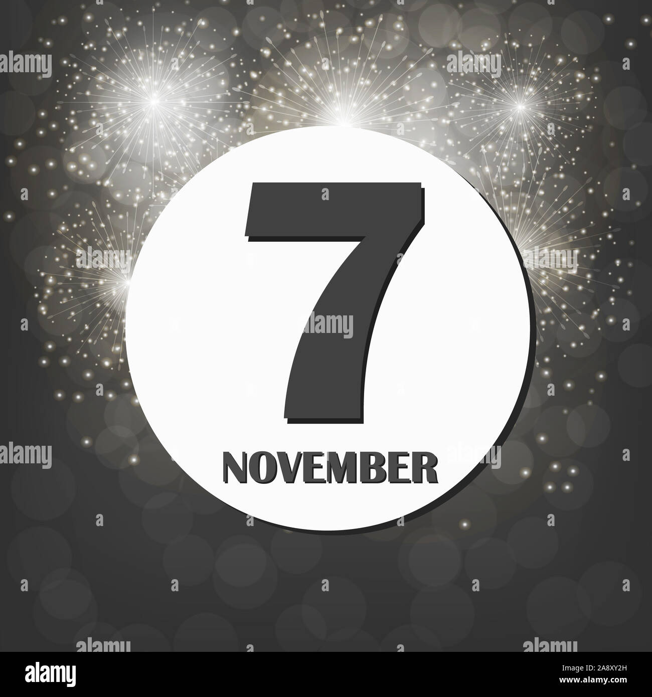 November 7 icon. For planning important day. Banner for holidays and ...