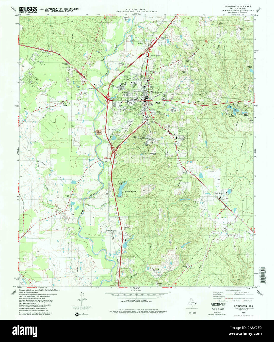 Livingston texas map hires stock photography and images Alamy