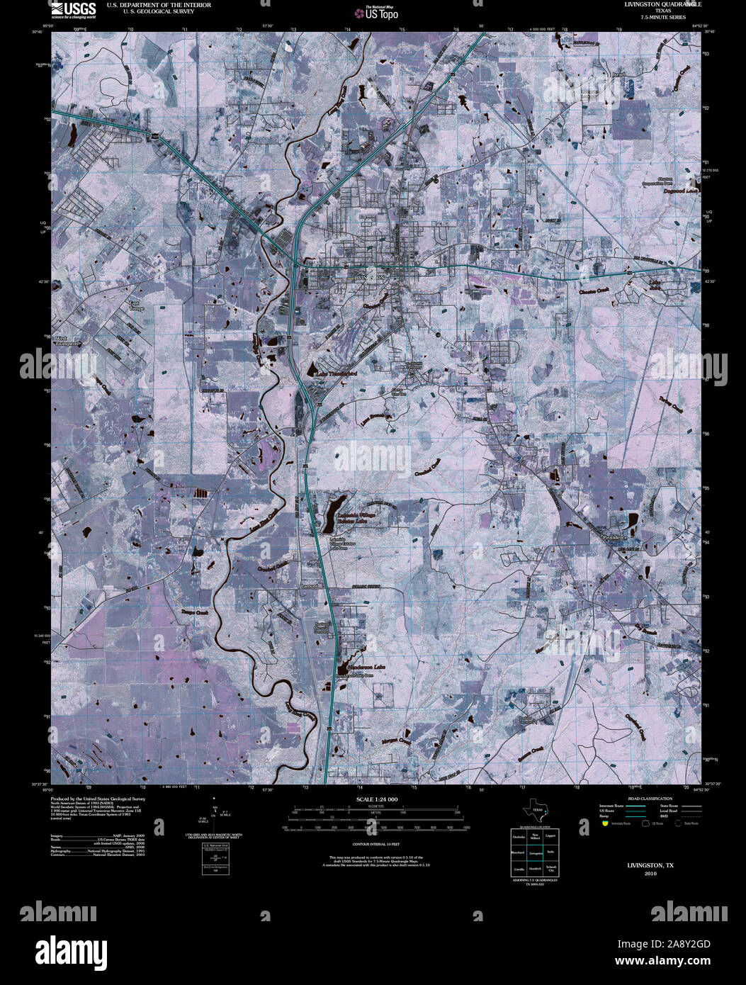 Livingston texas map hires stock photography and images Alamy