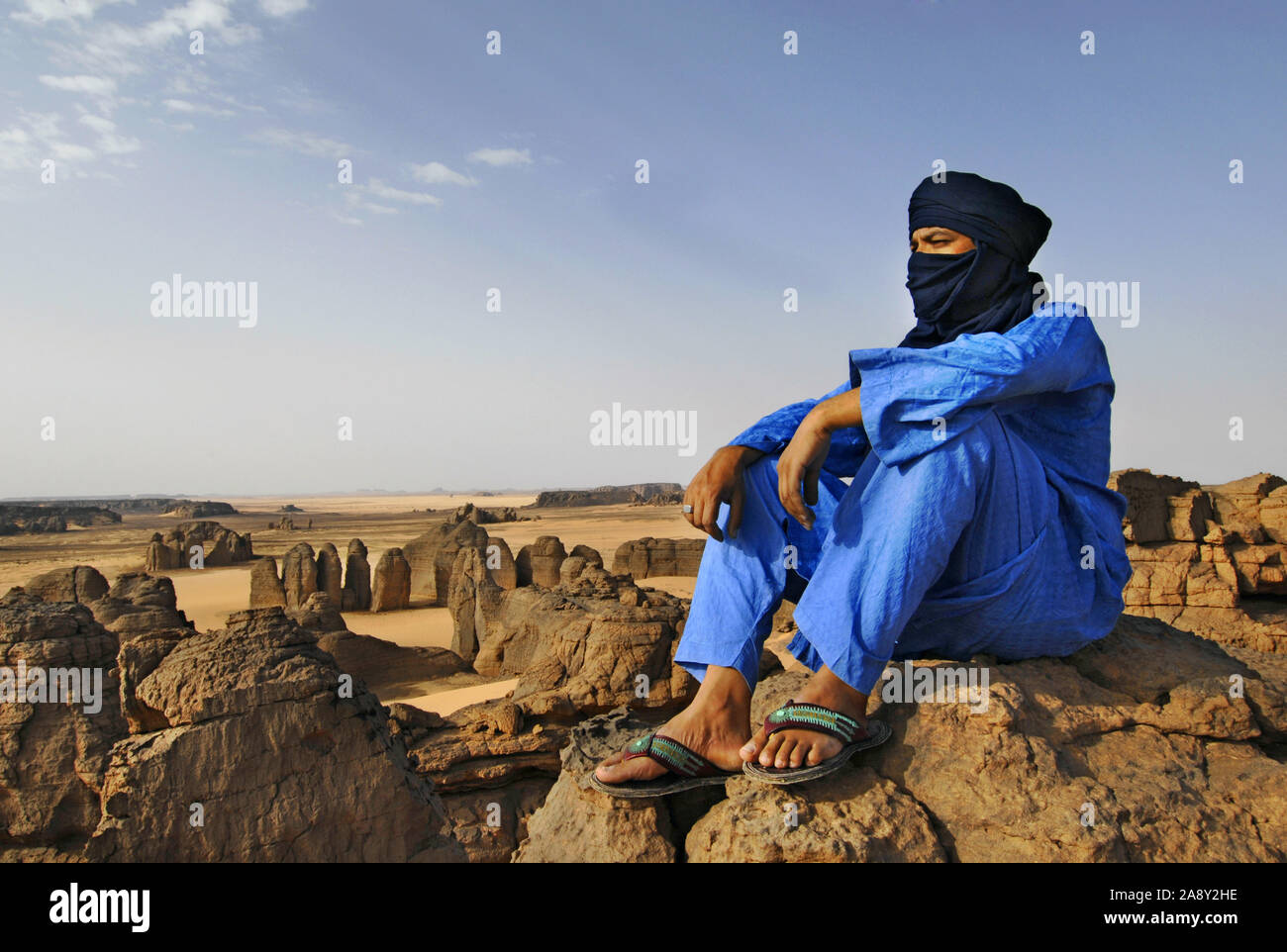 Hoggar Gebirge - Assekrem - Tuareg Stock Photo