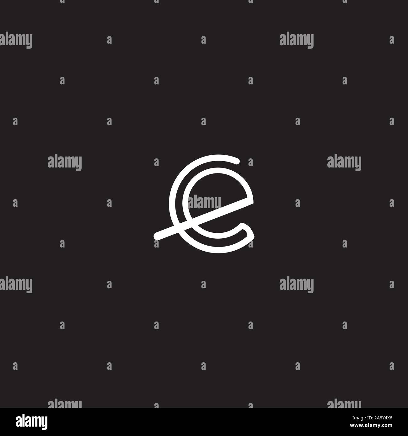 Initial letter CE or EC logo vector logo design Stock Vector Image ...