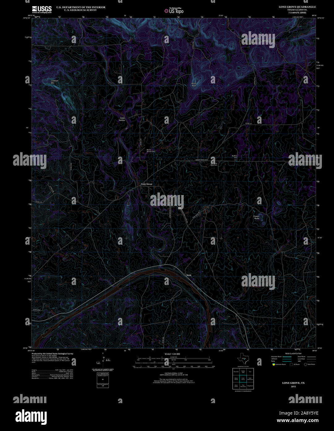 Map of lone grove hires stock photography and images Alamy