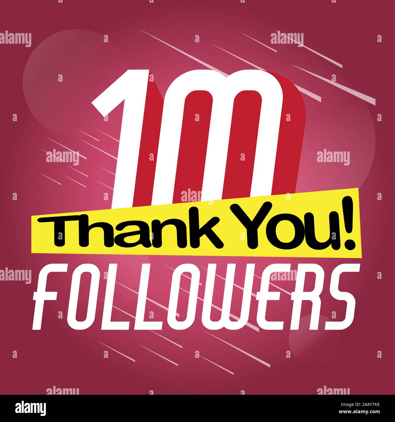 Thank you for reaching one million followers poster - Vector ...