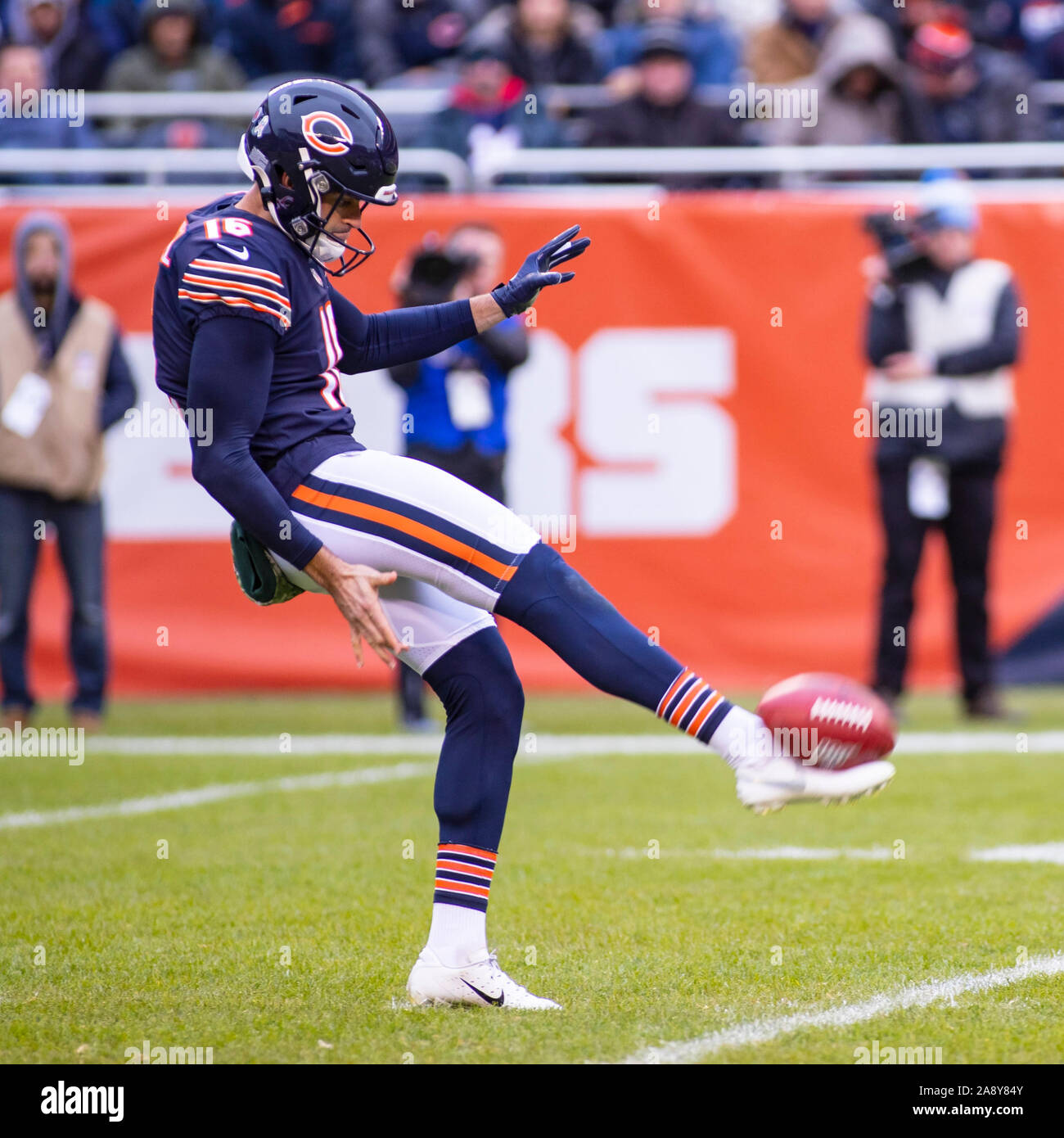 Chicago, Illinois, USA. 03rd Oct, 2021. - Bears #98 Bilal Nichols runs with  the ball during the NFL Game between the Detroit Lions and Chicago Bears at  Soldier Field in Chicago, IL.