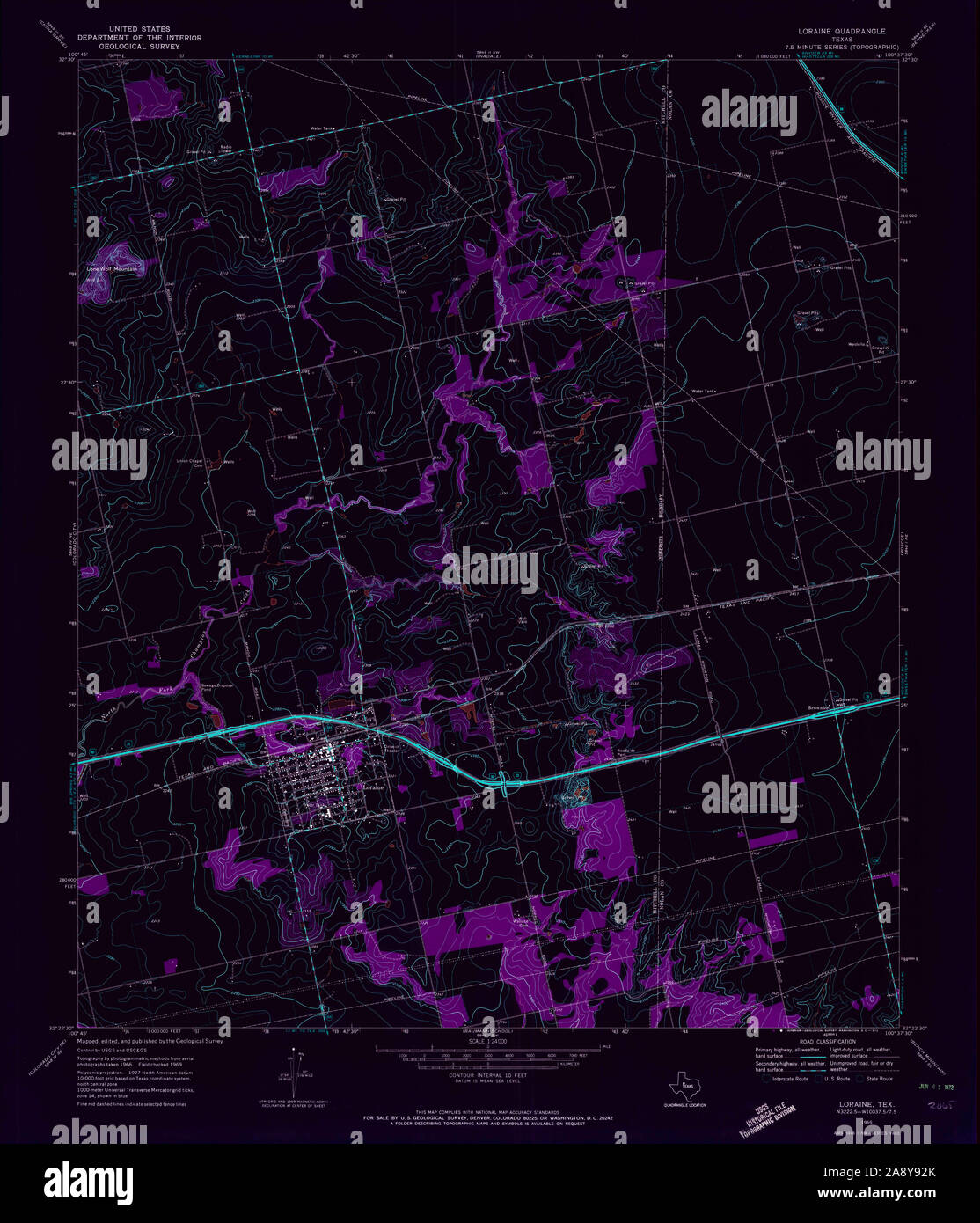 Map of loraine texas hires stock photography and images Alamy